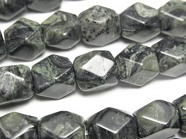 [Video] 1strand $8.79! Kambaba Jasper rectangle Faceted Tube 11x9x9 mm 1strand beads (aprx.15inch / 38cm)