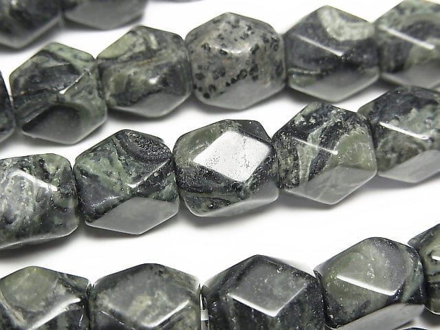 [Video] 1strand $8.79! Kambaba Jasper rectangle Faceted Tube 11x9x9 mm 1strand beads (aprx.15inch / 38cm)