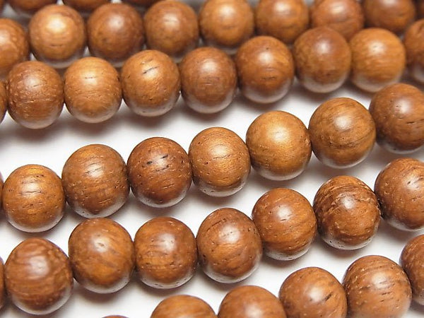 Bayon Wood Beads Semi Round 8mm 1strand beads (aprx.15inch/38cm)