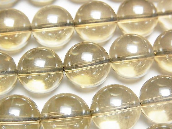 [Video] Champagne aura Round 12 mm half or 1 strand beads (aprx.15 inch / 38 cm)