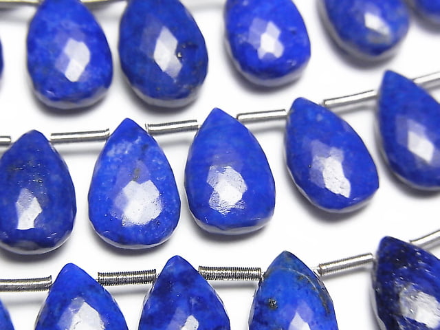 [Video] High Quality Lapislazuli AAA- Pear shape Faceted Briolette 12x8mm half or 1strand (8pcs)