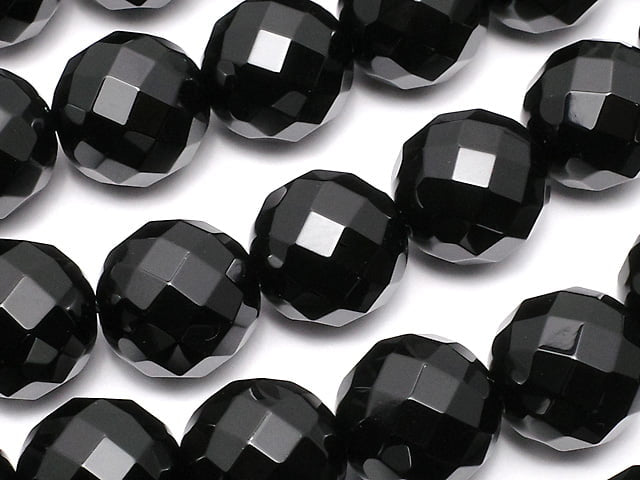 [Video] Onyx  64Faceted Round 12mm 1strand beads (aprx.15inch/36cm)