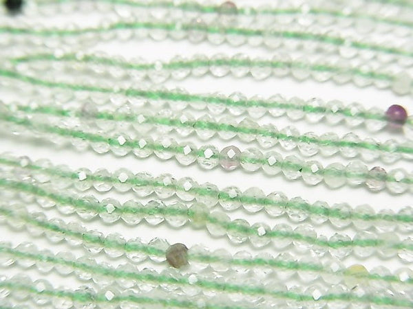High Quality! Multicolor Fluorite AA++ Faceted Round 2mm 1strand beads (aprx.15inch / 38cm)