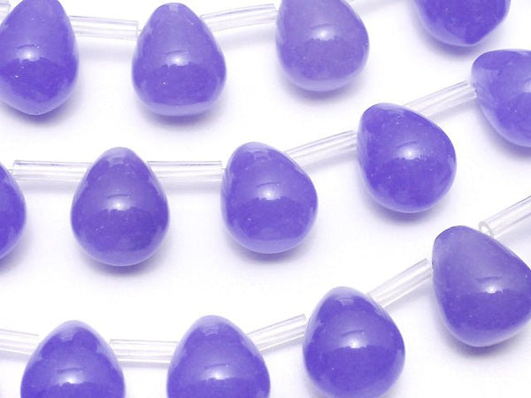 Blue Lavender Jade Drop 11 x 9 x 9 mm 1strand beads (aprx.15 inch / 38 cm)