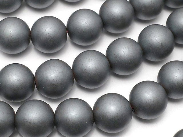 Frost Hematite Round 10mm 1strand beads (aprx.15inch / 38cm)