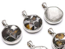 [Video]Kenya Sericho Pallasite Meteorite xMeteorite Pendant 17mm Silver925