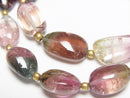 High Quality Watermelon Tourmaline AAA Nugget [Size M] half or 1strand beads (aprx.15inch / 38cm)