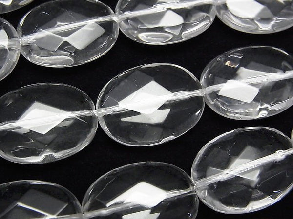 [Video] Crystal AAA Faceted Oval 20 x 15 x 7 mm 1/4 or 1strand beads (aprx.15 inch / 36 cm)