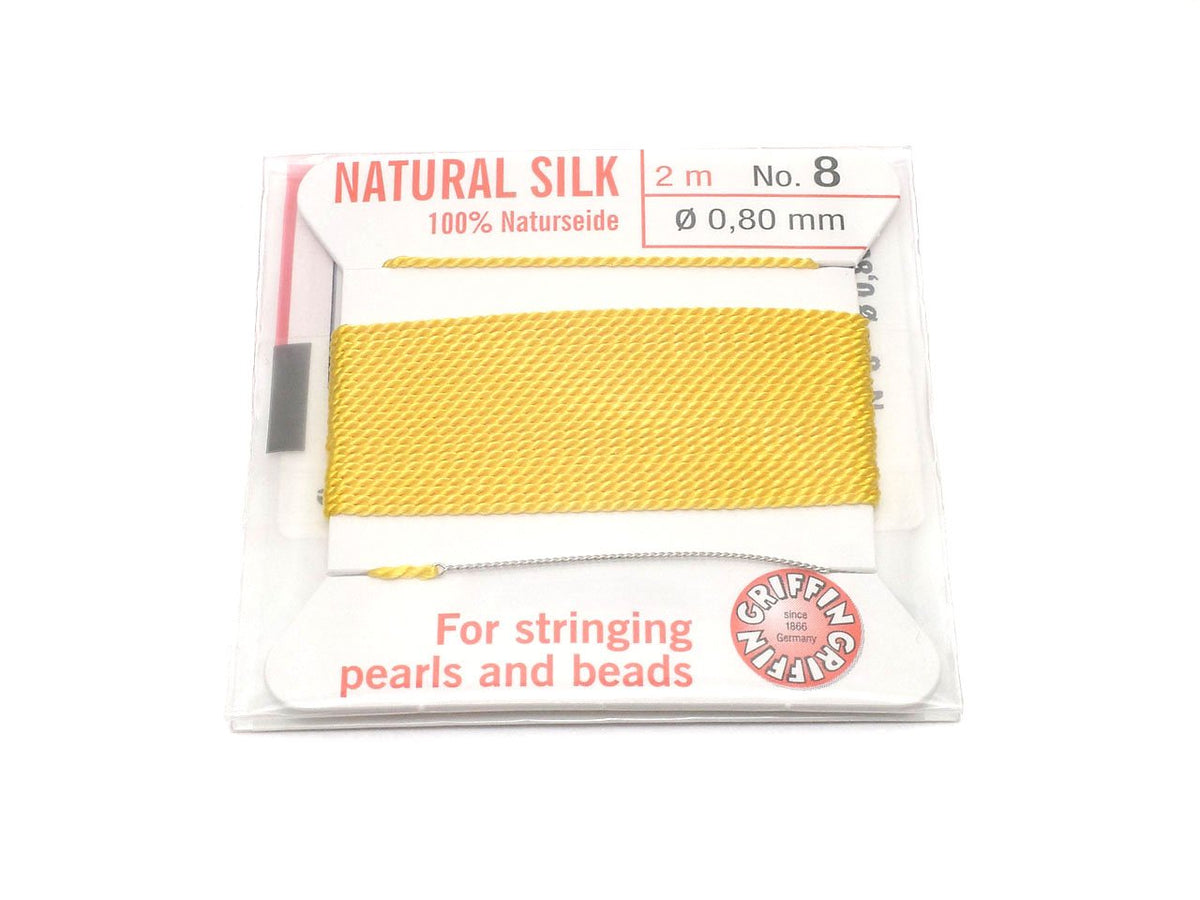 Griffin Cord (Silk Bead Cord Thread) [0.75mm-1.05mm] Yellow 1pc