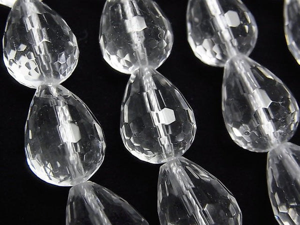 [Video] Crystal AAA - AAA - Vertical Hole Faceted Drop 16 x 12 x 12 mm 1/4 or 1strand beads (aprx.15 inch / 36 cm)