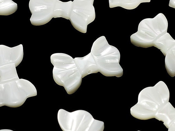 High quality White Shell (Silver-lip Oyster) AAA ribbon shape 14 x 9 x 2 mm 3 pcs $4.79!