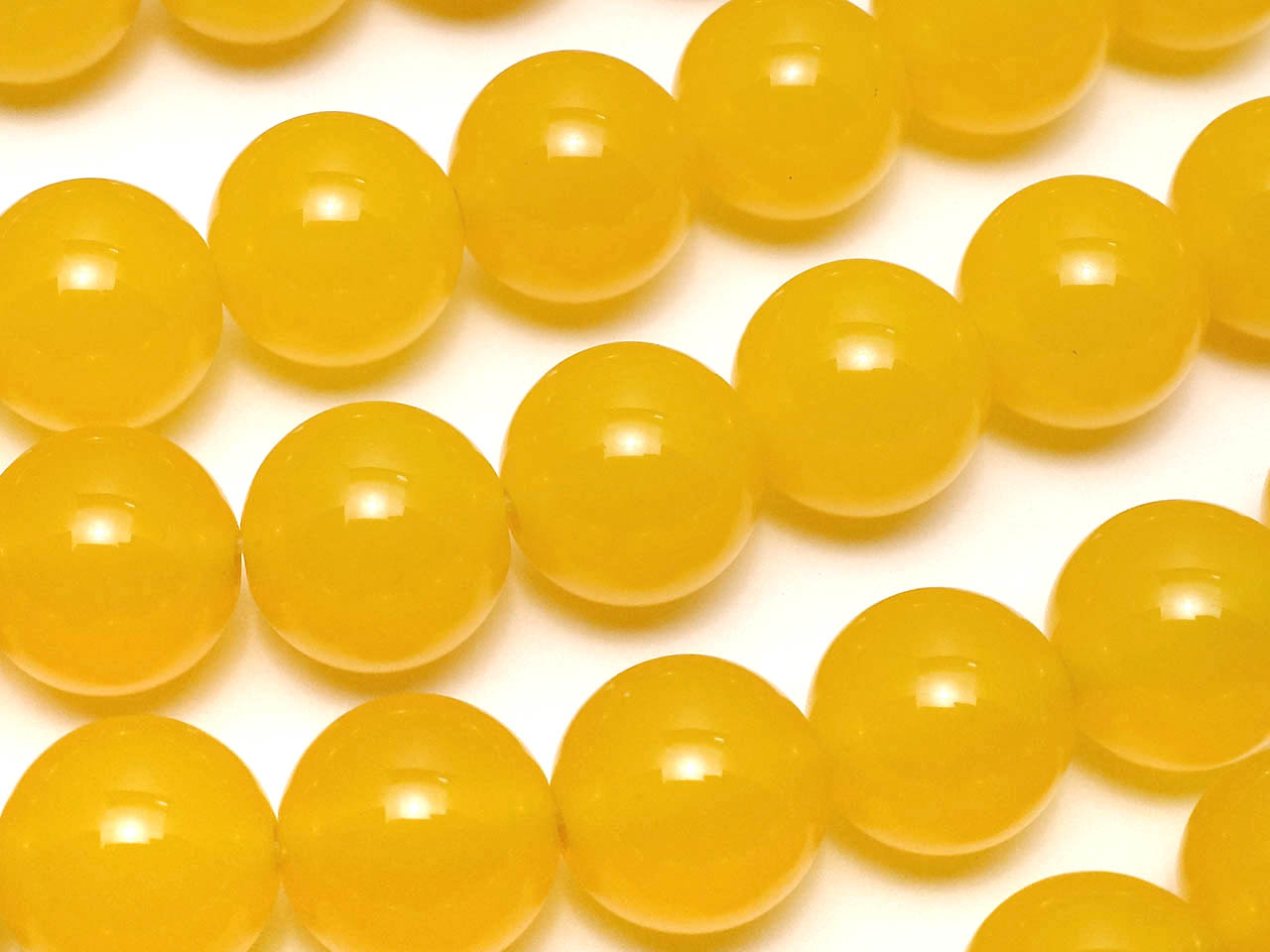 Yellow Color Chalcedony Round 10mm 1strand beads (aprx.15inch / 35cm)