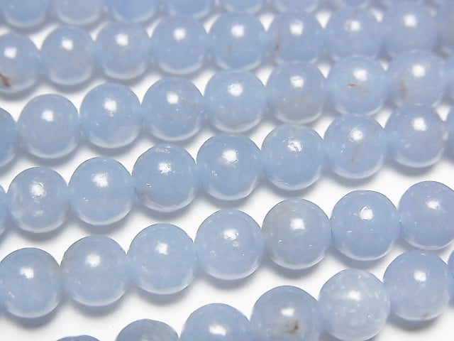 [Video]Angelite AAA Round 6mm 1strand (aprx.15inch/36cm)