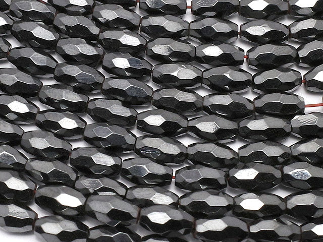 Magnetic! Hematite  Faceted Rice 6x4mm x4mm  1strand beads (aprx.15inch/38cm)