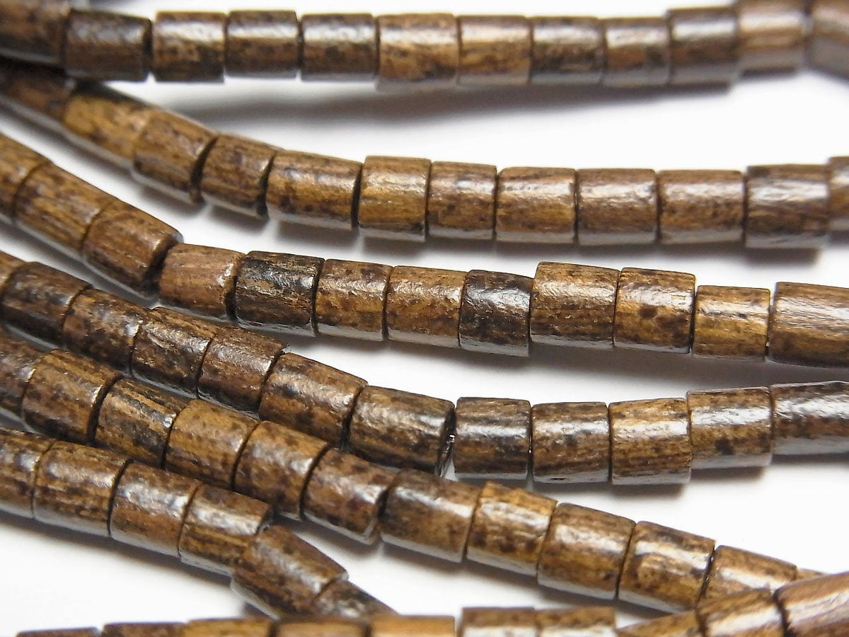 Wood Beads Tube 3x3x3mm 1strand beads (aprx.15inch/38cm)