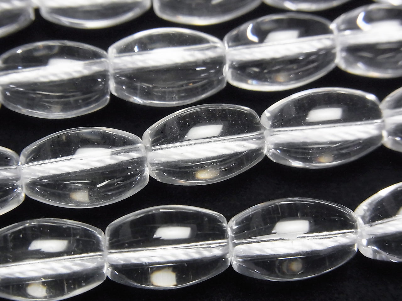 水晶石英 AAA- 米粒形 12x8x8mm 1/4 或 1串珠子 (約15英吋/37公分)