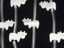 High Quality Mother of Pearl MOP AAA Cow Shape White 1strand (Approx 14pcs)