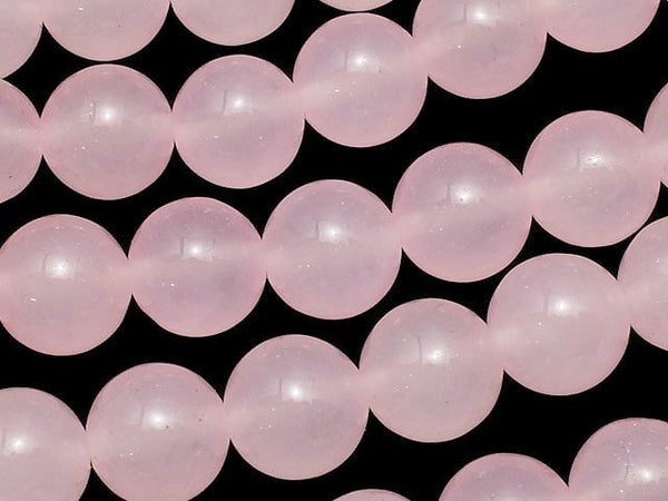 Pink Color Jade (Clear Type) Round 10mm 1strand beads (aprx.15inch / 37cm)