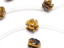 [Video] Yellow Tiger's Eye AAA Rose 10mm 1strand (8pcs)