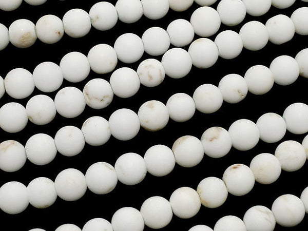 Frost Magnesite Round 4mm 1strand beads (aprx.15inch / 36cm)