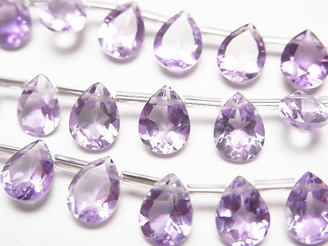 [Video] High Quality Pink Amethyst AAA Pear shape Faceted 8 x 6 mm 1strand (18pcs)