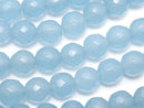 Blue Jade 64Faceted Round 8mm 1strand beads (aprx.15inch / 36cm)
