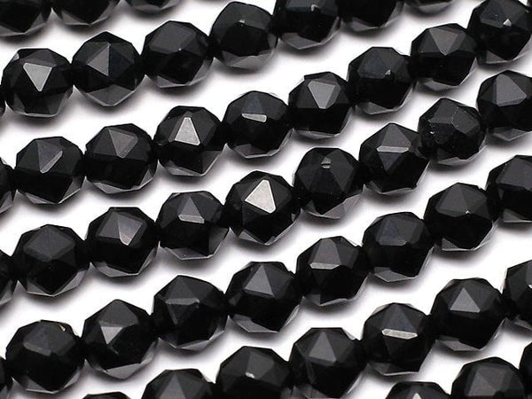 High Quality! 1strand $7.79! Onyx AAA Star Faceted Round 6mm 1strand beads (aprx.15inch / 37cm)