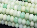 [Video] High Quality! Chrysoprase AA+ Faceted Button Rondelle 8x8x5mm half or 1strand beads (aprx.15inch / 38cm)