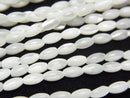 Mother of Pearl MOP White Rice 5x3x3mm 1strand beads (aprx.15inch / 37cm)