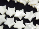 Mother of Pearl MOP White Star [6mm] [8mm] [10mm] [12mm] 1strand beads (aprx.15inch / 36cm)
