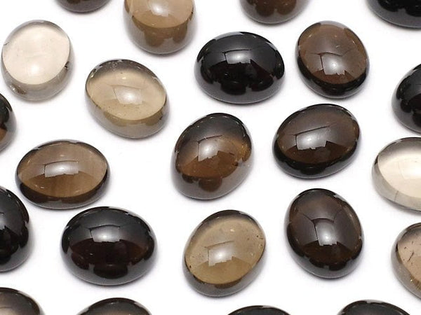 [Video] High Quality Smoky Quartz AAA Oval Cabochon 10x8mm 3pcs