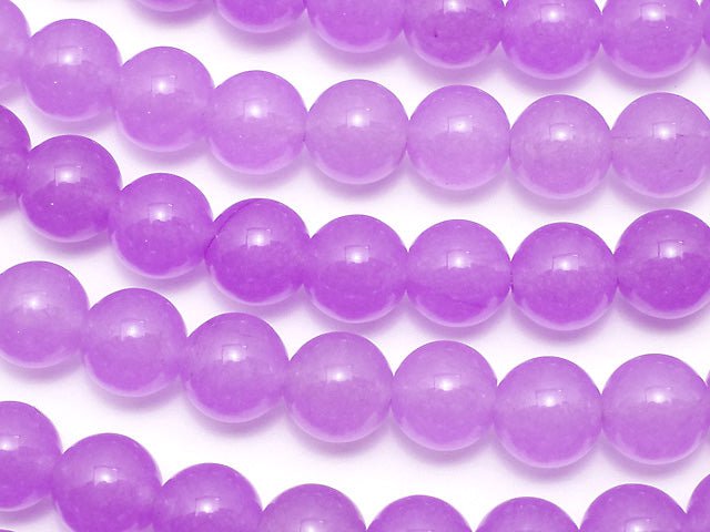 Purple Color Jade Round 6mm 1strand beads (aprx.15inch / 36cm)