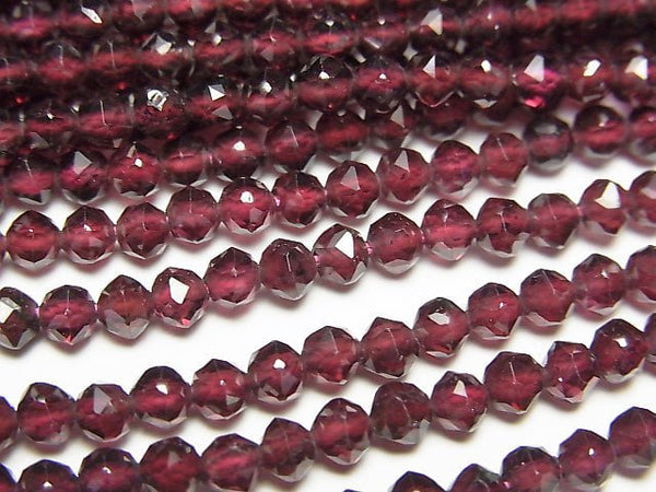 [Video] High Quality! Garnet AA++ Star Faceted Round 4mm 1strand beads (aprx.15inch / 36cm)