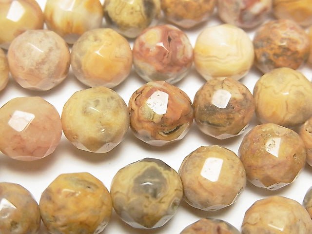 [Video] Crazy lace agate 64 Faceted Round 10 mm half or 1 strand beads (aprx.15 inch / 38 cm)