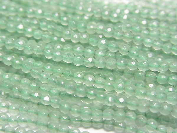 1strand $12.99! Green Aventurine Faceted Round 2mm 1strand beads (aprx.15inch / 38cm)