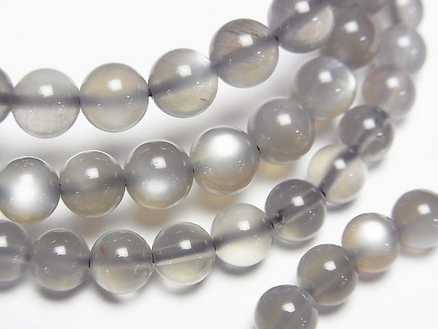 [Video] Gray Moonstone AAA Round 6mm Bracelet