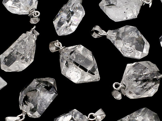 [Video] NYHerkimer Diamond AAA Rough Rock Nugget Pendant [L size] Silver925 1pc