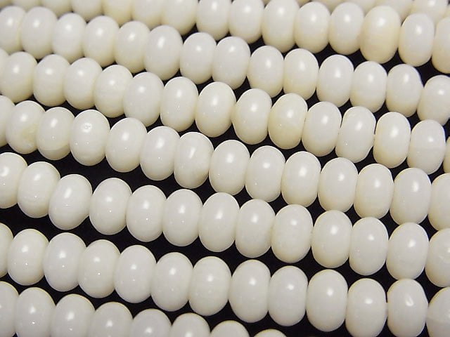 1strand $7.79! White Coral Roundel 5 x 5 x 3 mm 1strand beads (aprx.15 inch / 38 cm)