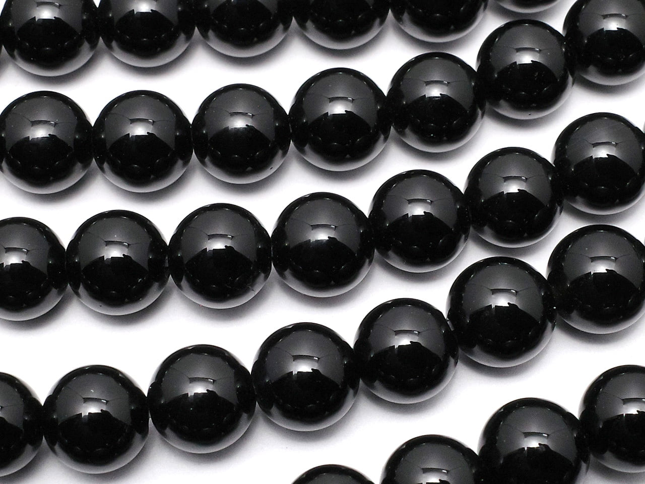 Onyx Rond 7mm, 1 brin de perles (env. 38cm)