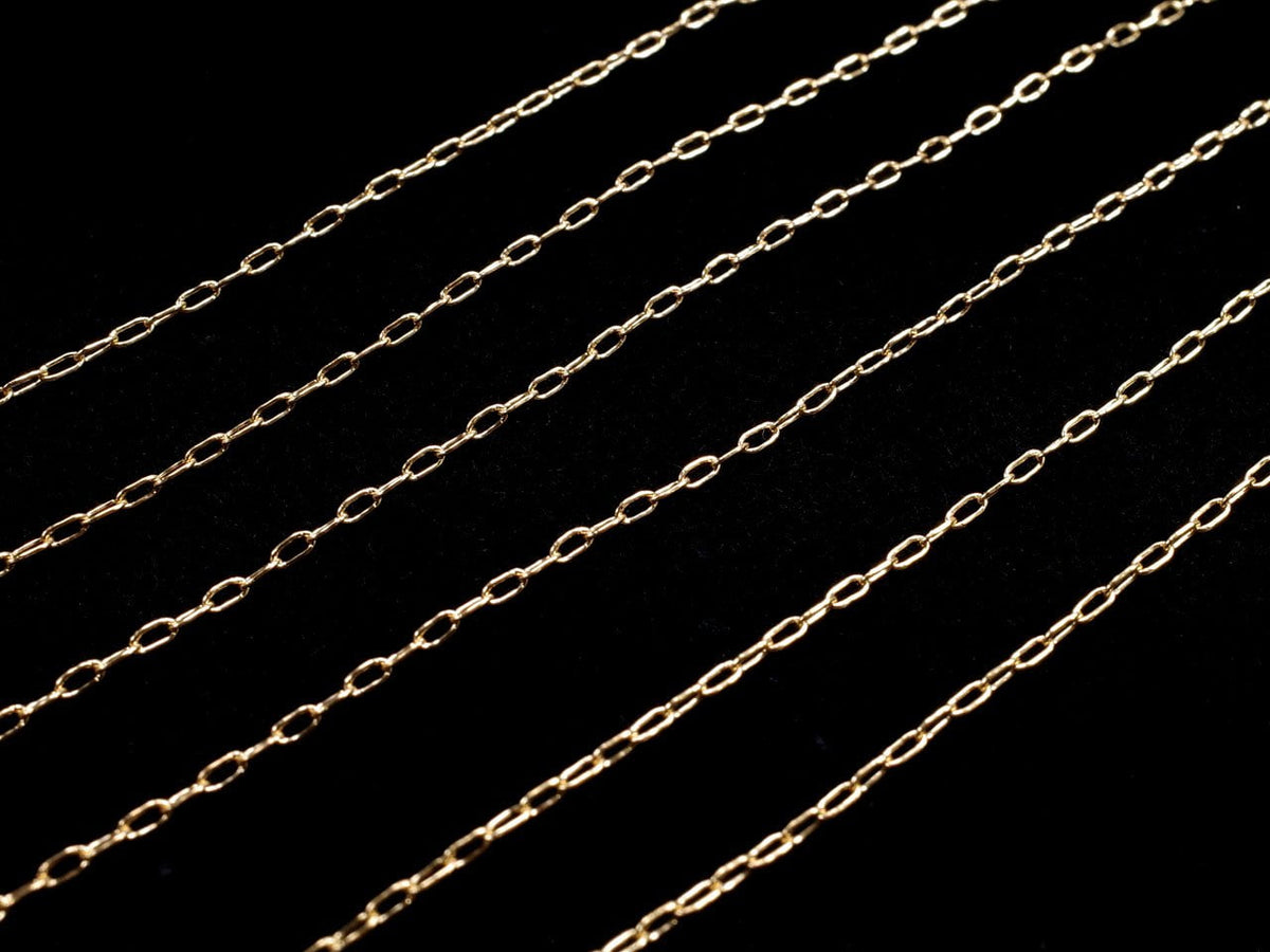 14KGF Lange Kabelkette 1,0mm [40cm][45cm][50cm][60cm] Halskette 1 Stück