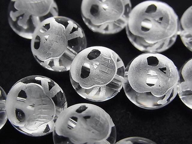 [Video] Skull's Carved! Crystal AAA Round 10mm,12mm,14mm Half chain/Bracelet