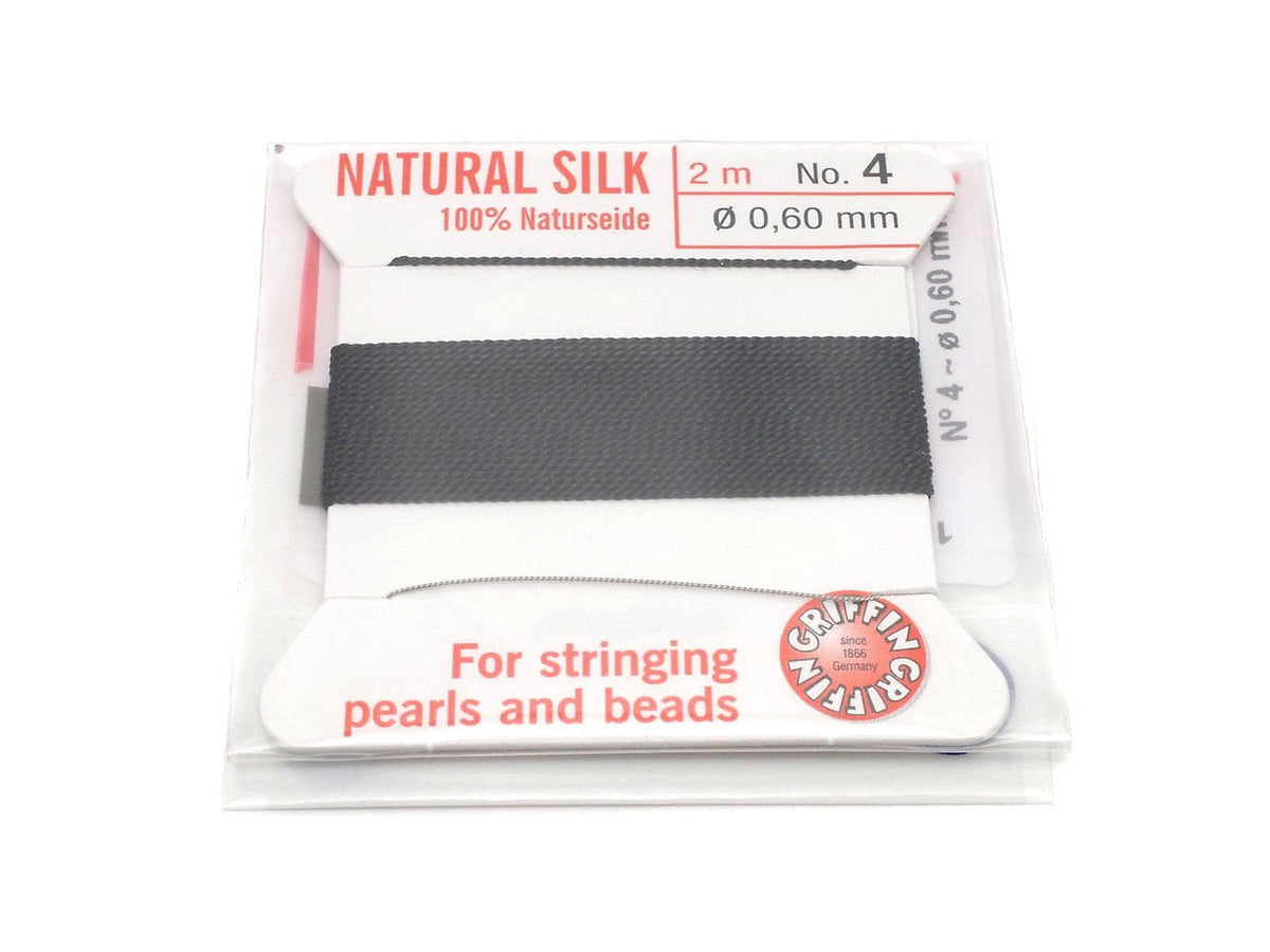 Griffin Cord (Silk Bead Cord Thread) [0.30mm-0.70mm] Black 1pc