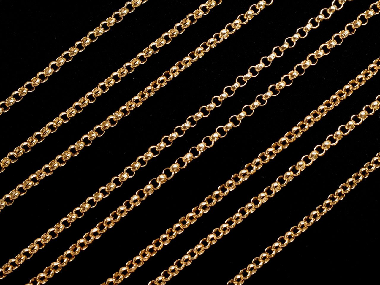 14KGF Rolo Kette 1.4mm [40cm][45cm][50cm][60cm][75cm] Halskette 1 Stück