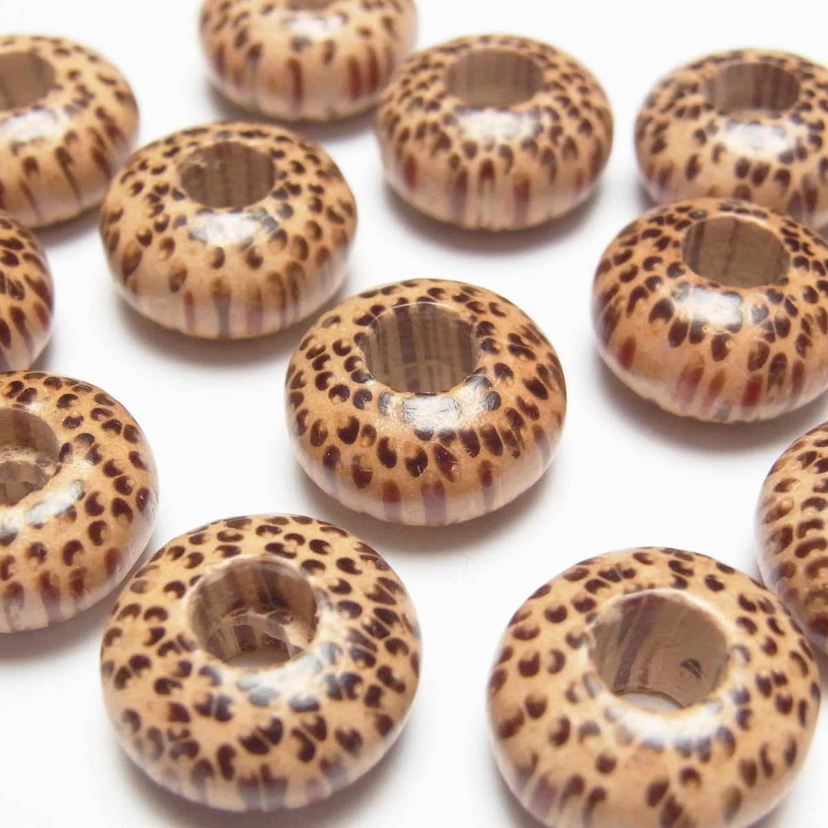 Palmwood Rondelle 14mm [5mm Hole] 10pcs