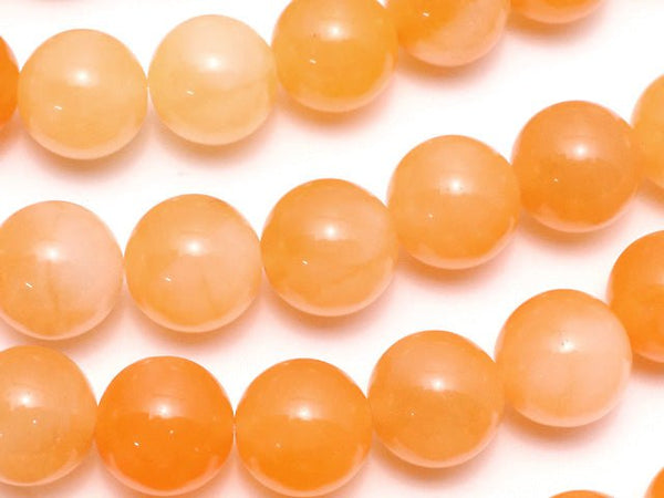 1strand $5.79! Orange Jade Round 10mm 1strand beads (aprx.15inch / 38cm)