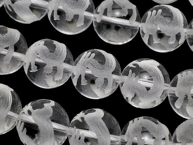 [Video] KIRIN Carving! Crystal AAA Round 10, 12, 14, 16mm half or 1strand