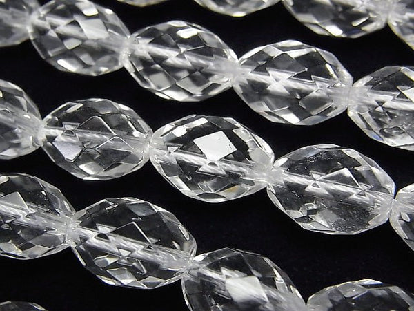 [Video] Crystal AAA - Faceted Rice 14 x 10 x 10 mm half or 1 strand beads (aprx.15 inch / 37 cm)