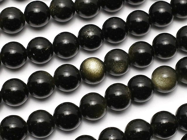 [Video]Golden Obsidian AAA Round 6mm 1strand beads (aprx.15inch/36cm)