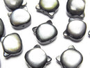 [Video] Black Shell (Black-lip Oyster) AAA Cat Motif 10x9mm [Drilled Hole] 1pc