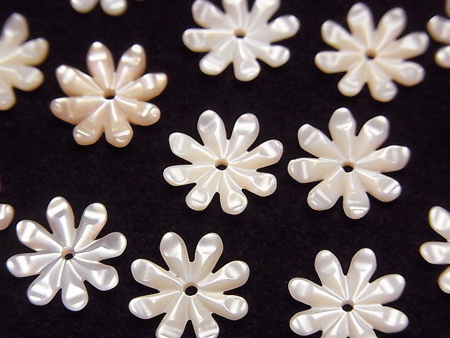 [Video] High-Quality Pink Shell AAA Daisy [6mm][8mm][10mm] Center Hole 3pcs